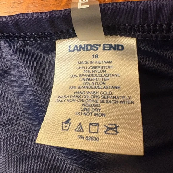 Lands' End Women's A-Line Swim Skirt in Deep Navy - Picture 3 of 5